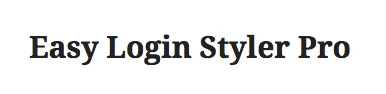 Easy Login Styler Pro