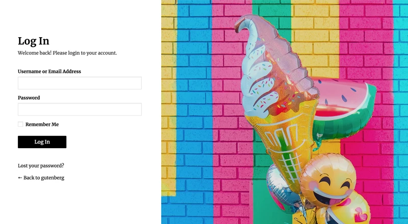 WordPress Login Template 1